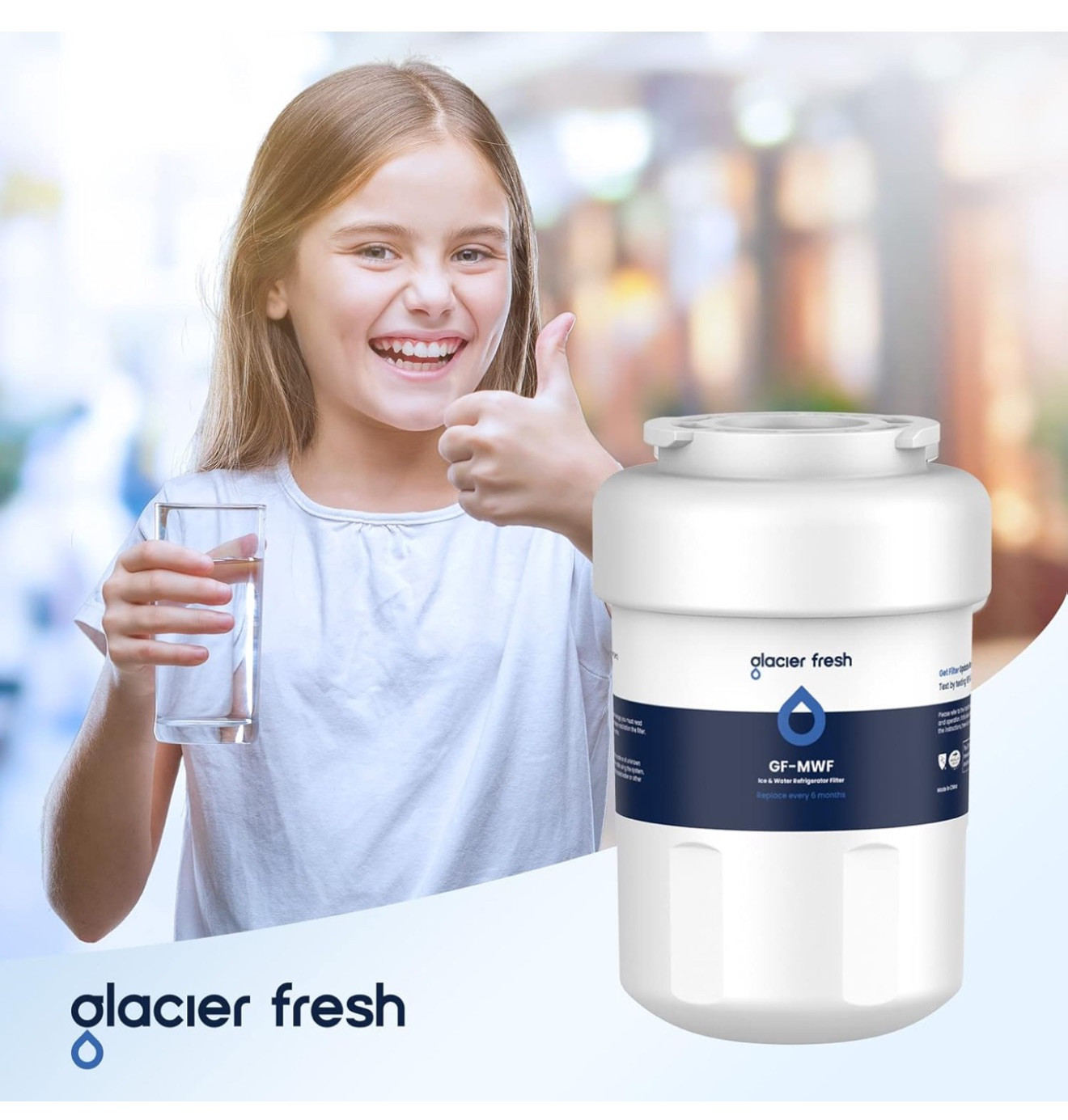 2PK GLACIER FRESH Replacement for MWF Refrigerator Water Filters, SmartWater…