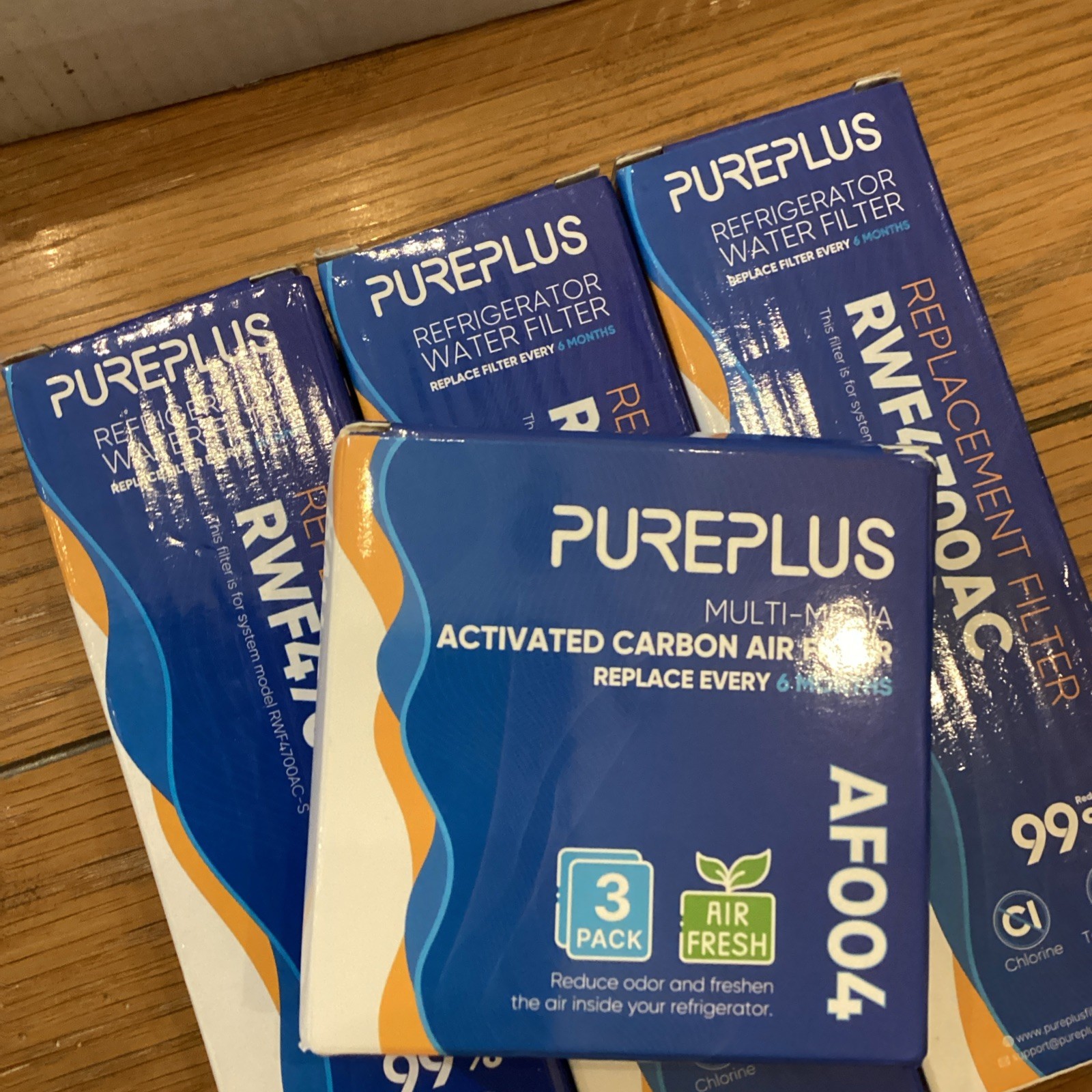 Pureplus RWF4700AC Replacement Refrigerator Water Filter Lot Of 3 and 3pk af004