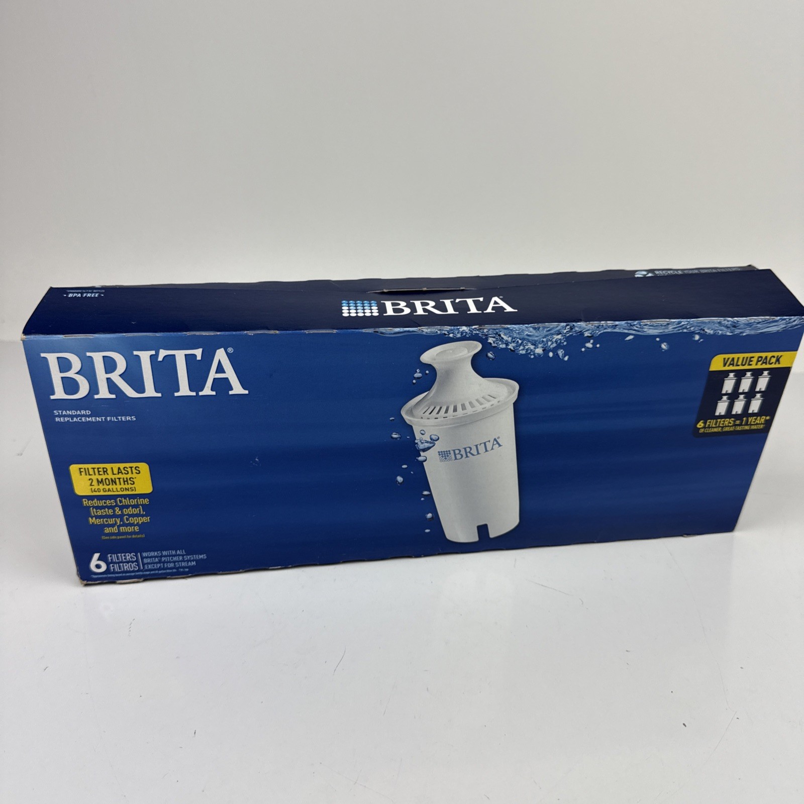 Brita 0B03 Standard Water Pitcher Filters 4 Pack – New