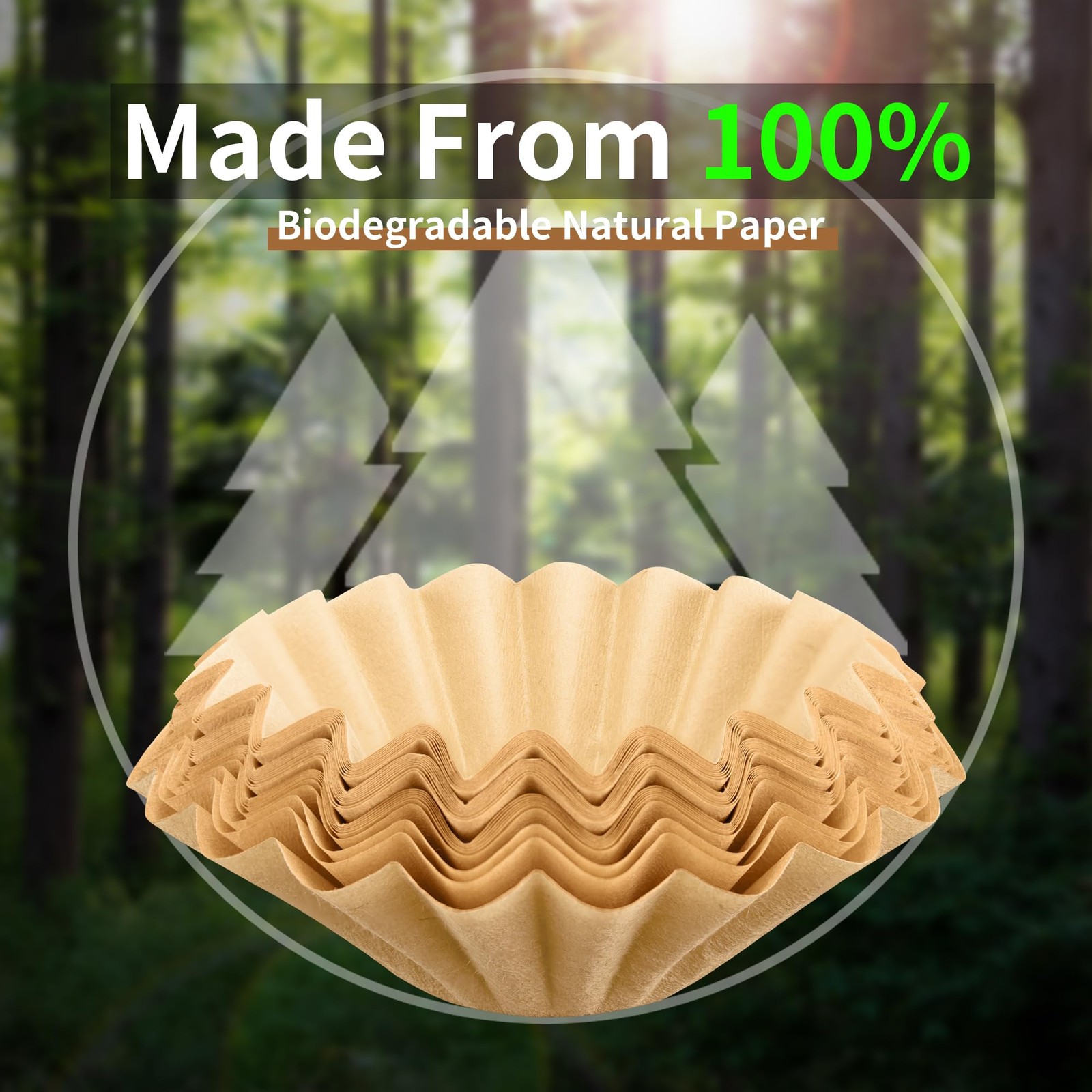 Large Coffee Filters Compatible with Sybo Commercial Maker, 120 for 8L