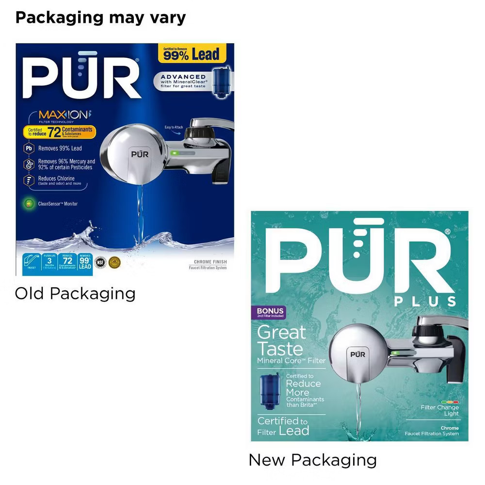 PUR Filtration PLUS Faucet Mount Water Purifier Filter System PFM400H Chrome
