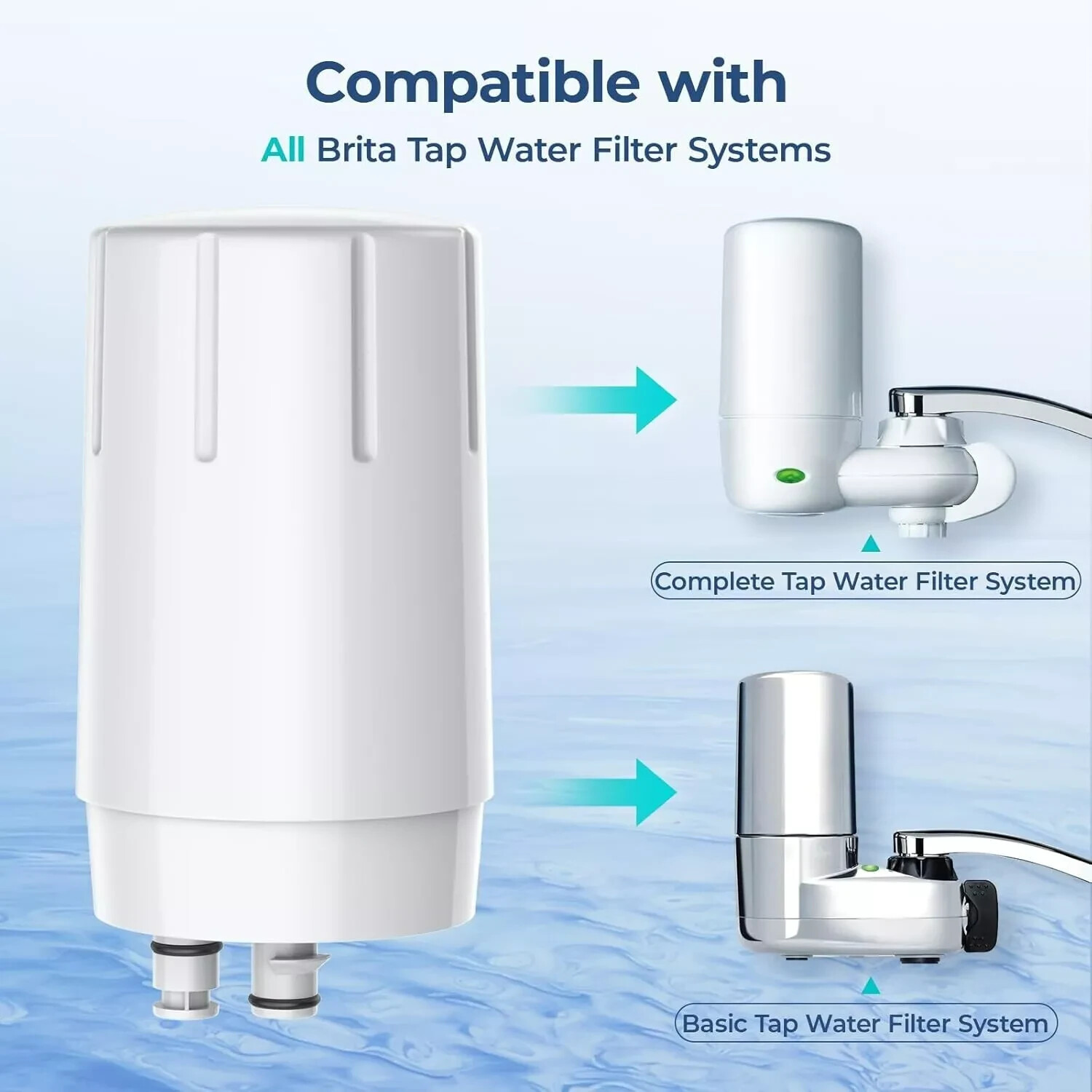 (4) Replacement For Brita Faucet Filter Brita 36311 36312 FF-100 FR-200 US STOCK