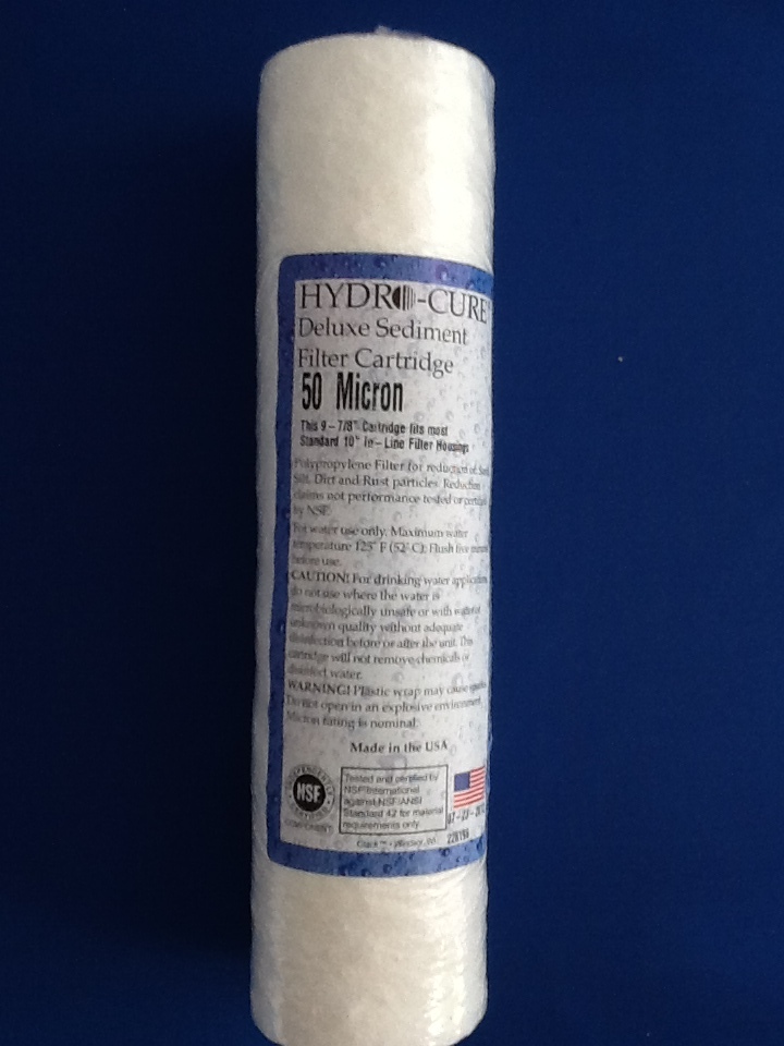 HYDRO CURE DELUXE 50 MICRON 10″x2.5″ SEDIMENT FILTER