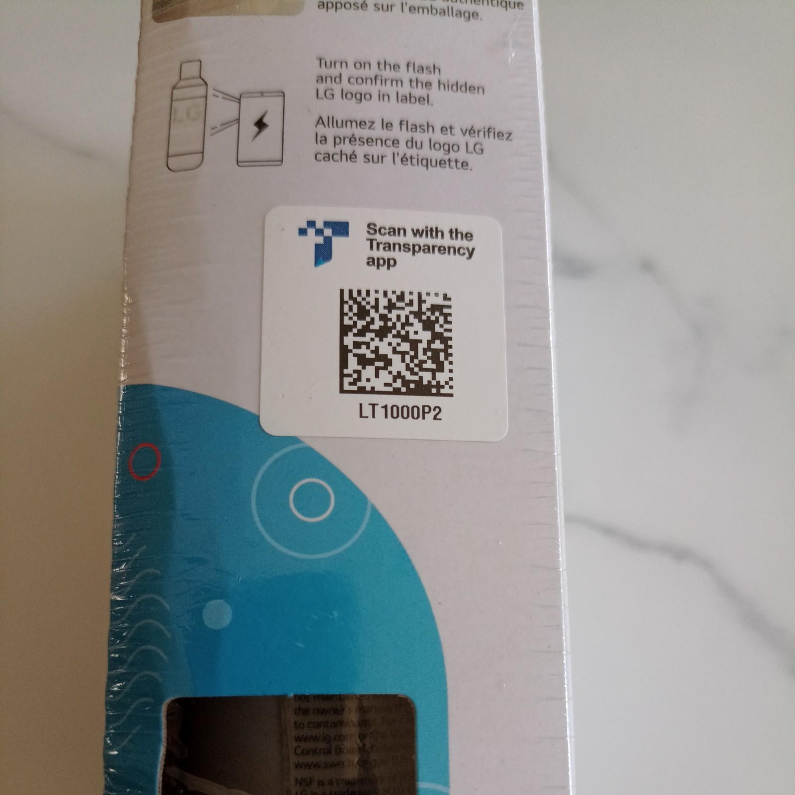 Genuine LG LT1000P2 Refrigerator Water Filter Replacement Cartridge 2 Pack