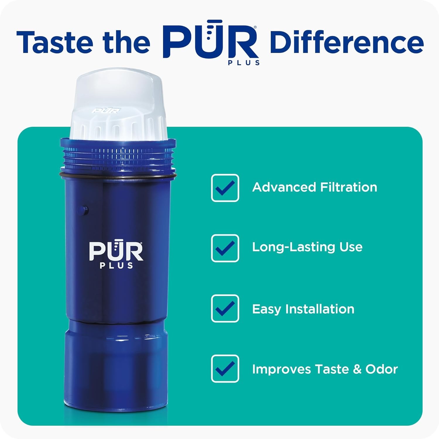 PUR Plus Water Filter Replacement for Pitchers & Dispensers – 3 Count, 6-Month