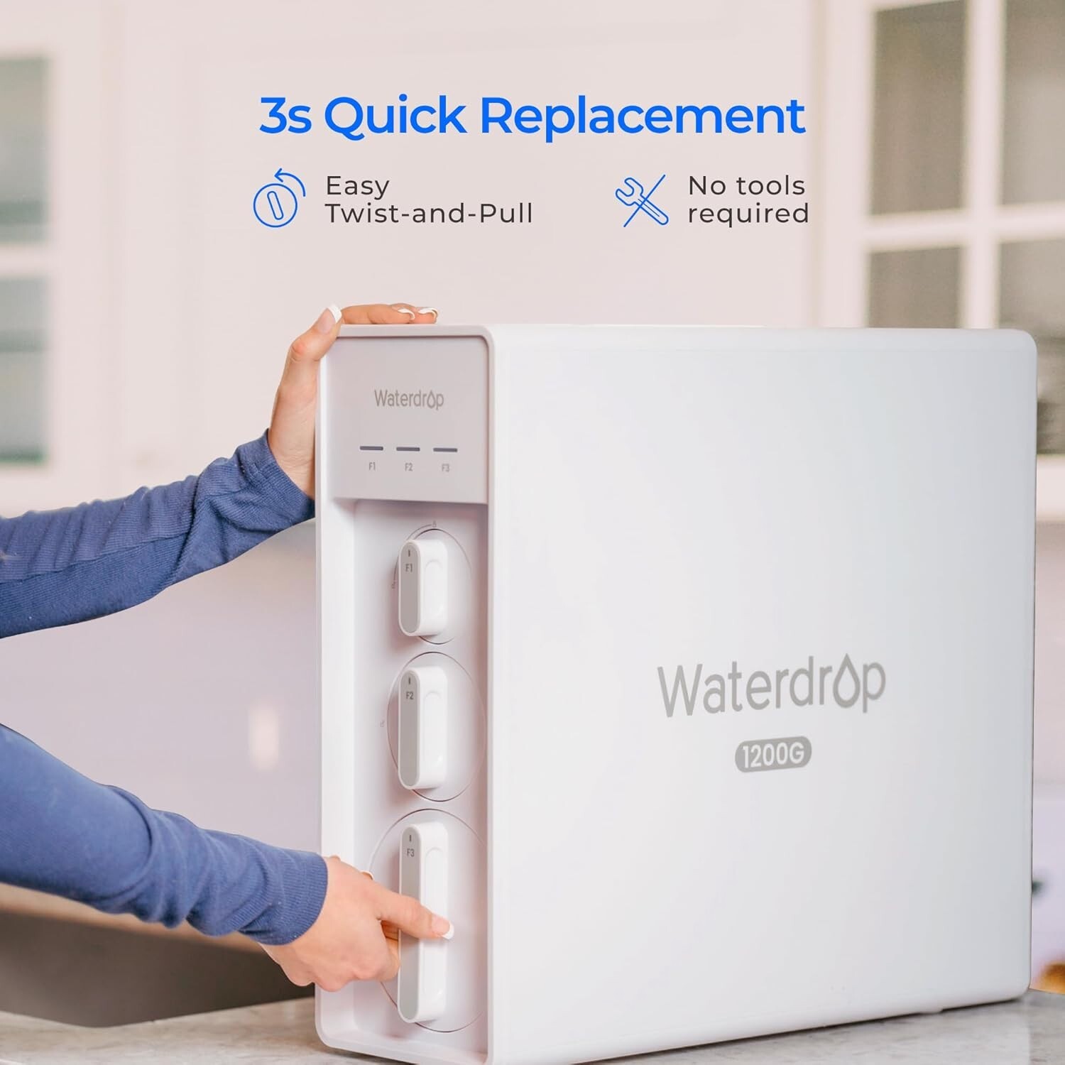 Waterdrop WD-X12-F3 Filter, Replacement for X12-Basic Reverse Osmosis System
