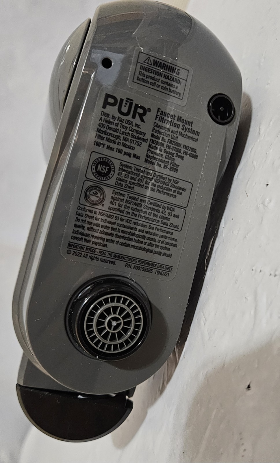 PUR PLUS Faucet Mount Water Filtration System Filter Gray – FM2500V