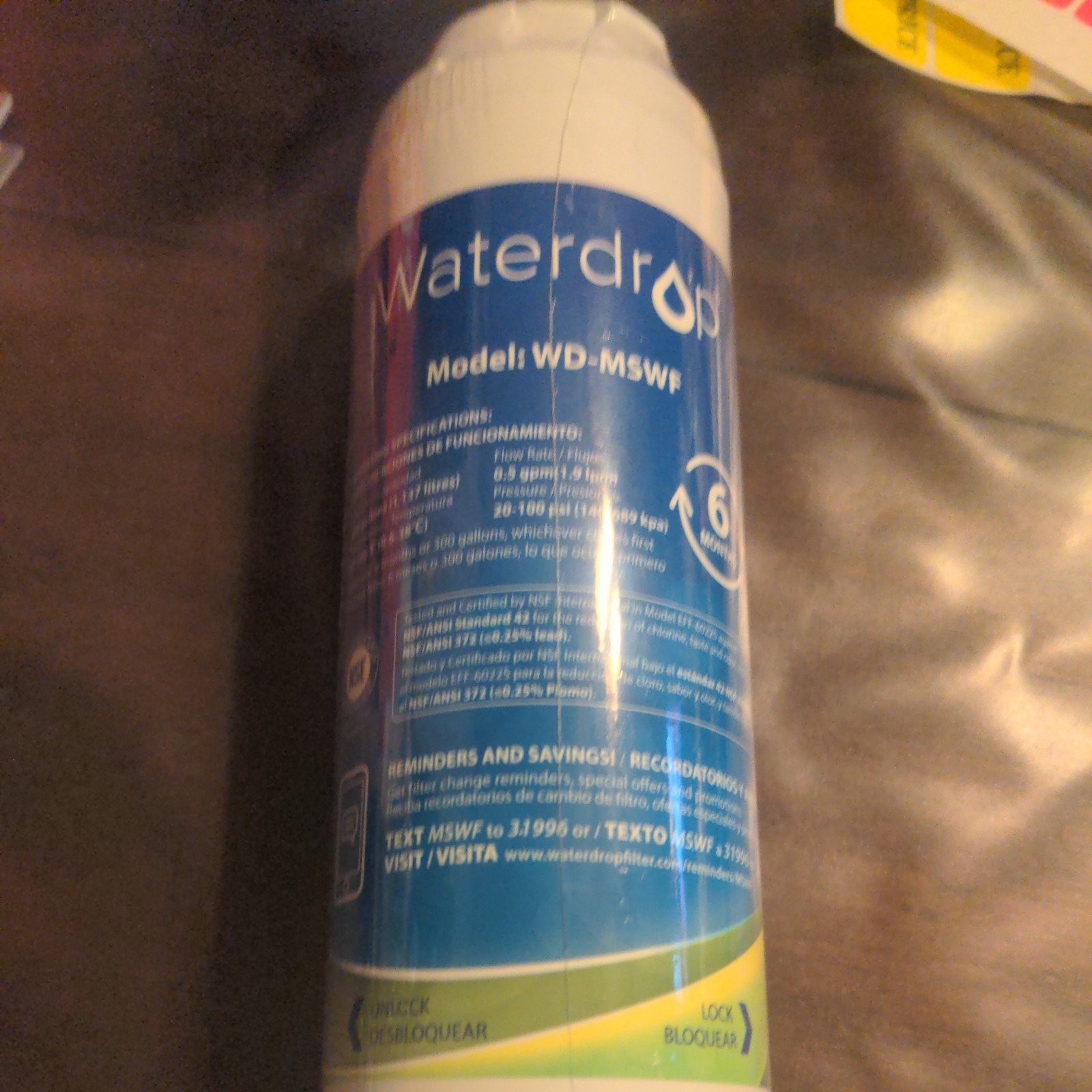 WATERDROP REPLACEMENT WATER FILTER WD-MSWF GE Refrigerator