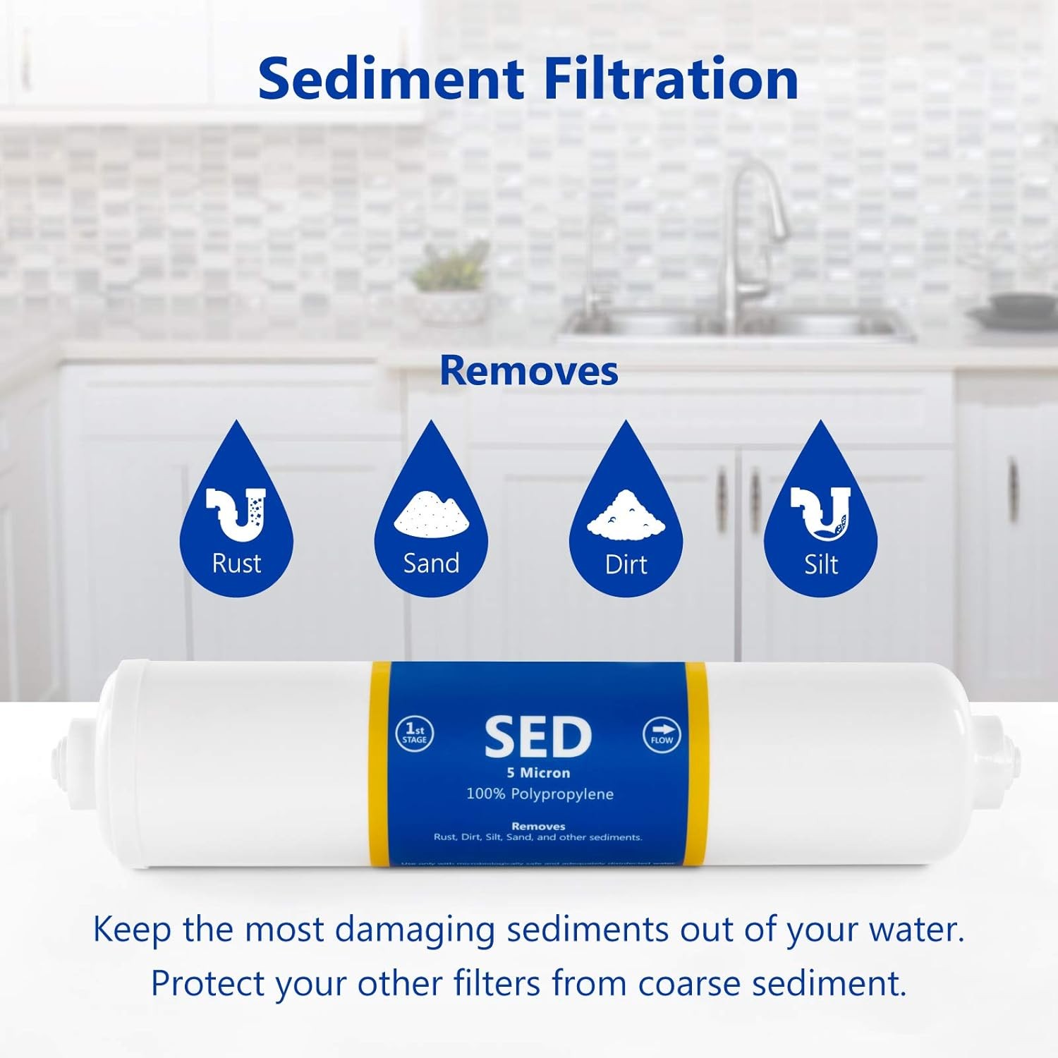 Express Water,Countertop Reverse Osmosis System Filter Set,12-months (7 Filters)