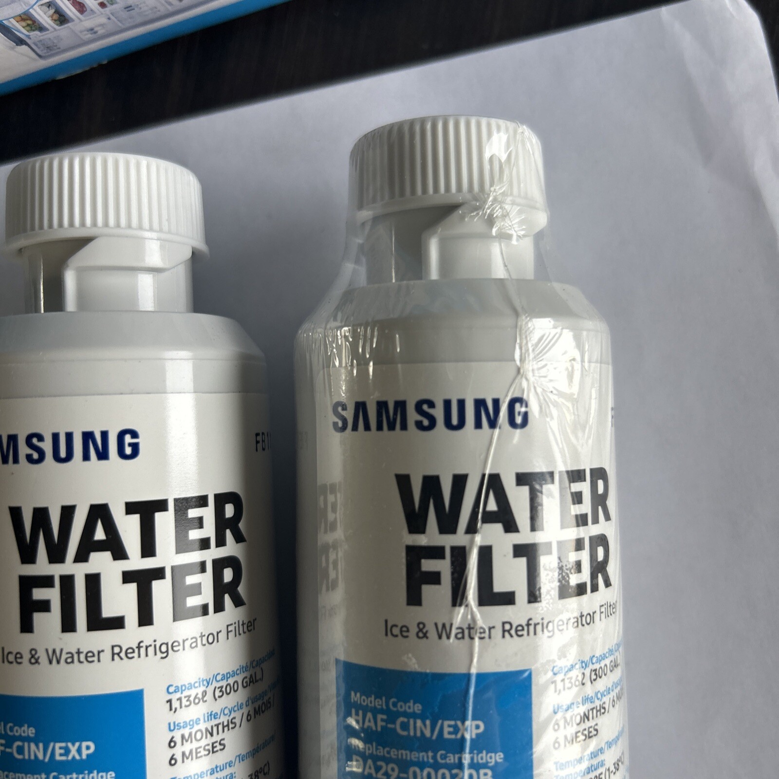 SAMSUNG Genuine Filters for Refrigerator Water and Ice, 2 Pack Box Damage *READ