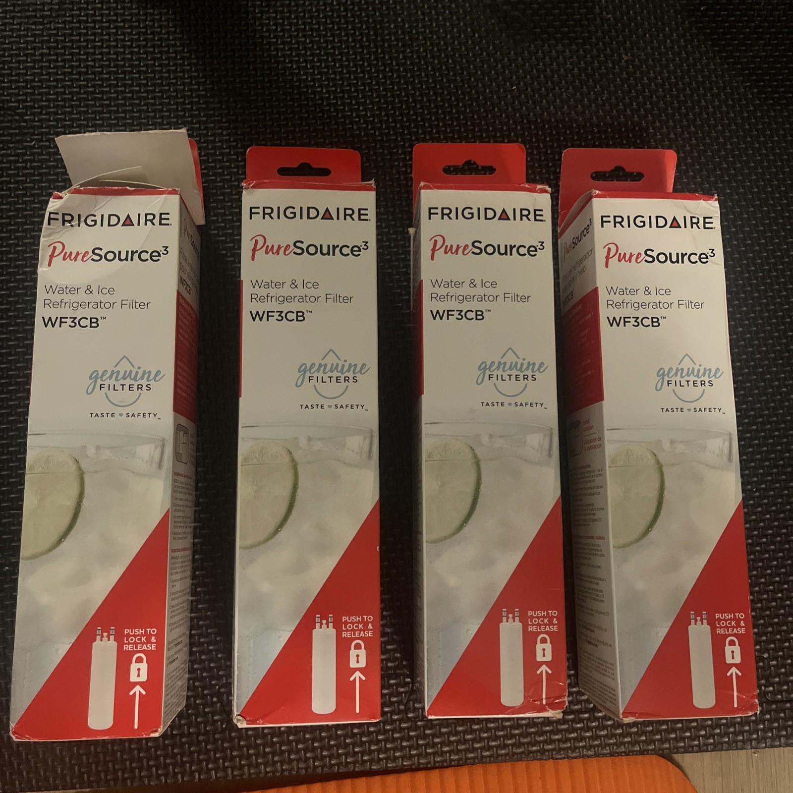 4 PACK New Frigdaire WF3CB PureSource 3 Refrigerator Water Filter New/Unused