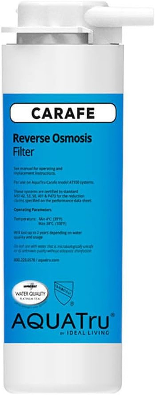 Aquatru Carafe AT100 Reverse Osmosis Filter | Reduces Arsenic, Lead, Parasiti…