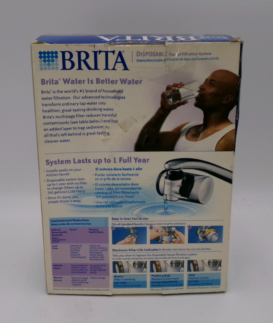 Brita Disposable 1 Year Standard Faucet Filtration System New -A3