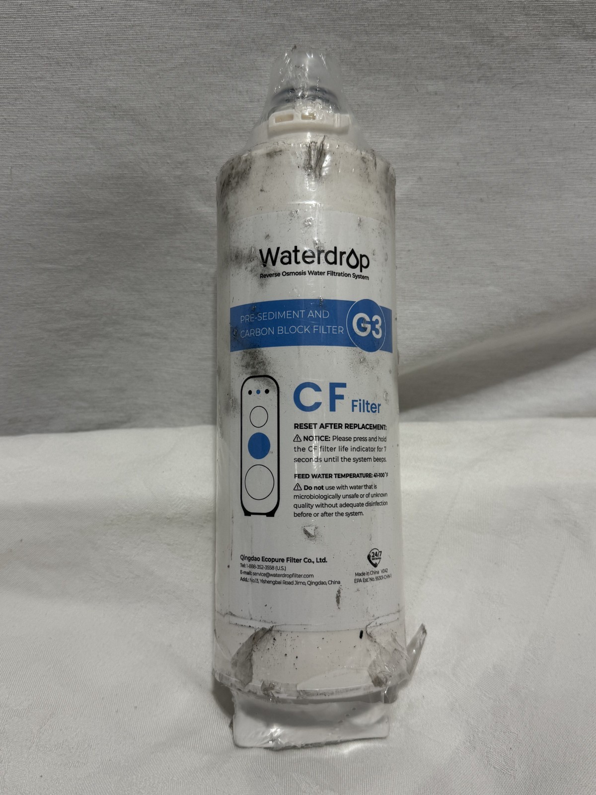 Waterdrop WD-G3-CF Reverse Osmosis Filter Replacement, Sealed (FO-4)