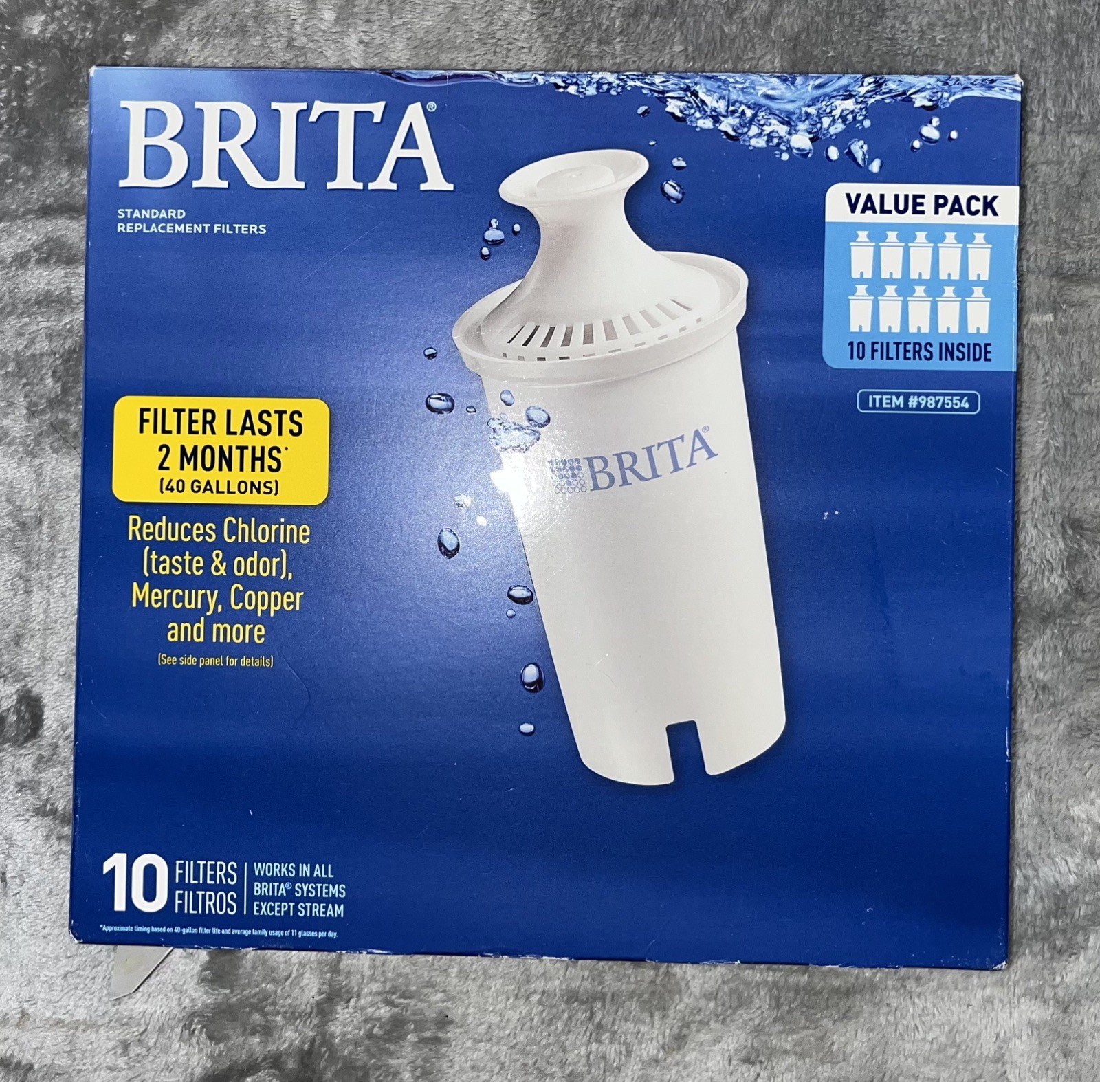 Brita Pitcher Replacement Filters ~ 10Ct ~ White ~ 987554