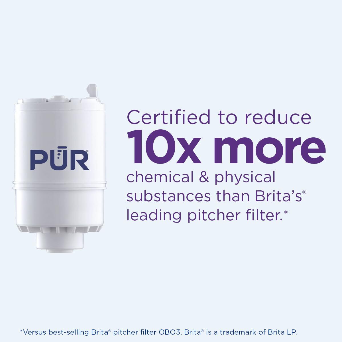 PUR FM3333B Faucet Water Filtration System- Vertical Mount, White, Lead Reducing