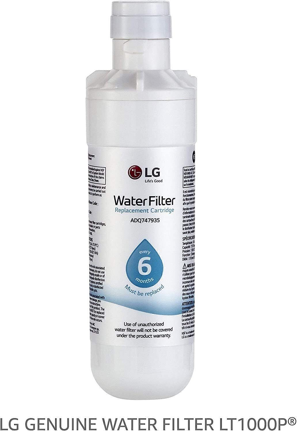 2 Pack LG LT1000P Refresh Refrigerator Ice Water Filter ADQ747935 GF-D706BSL USA