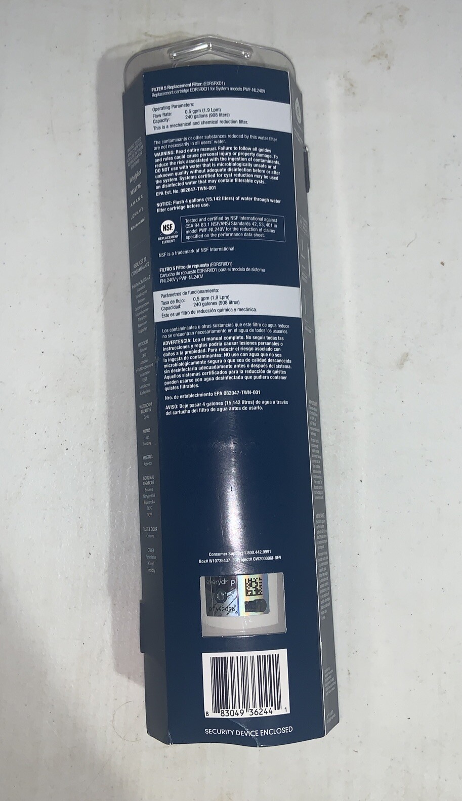 Whirlpool EveryDrop Refrigerator Ice & Water Filter ΕDR5RXD1 Multiple Avail.