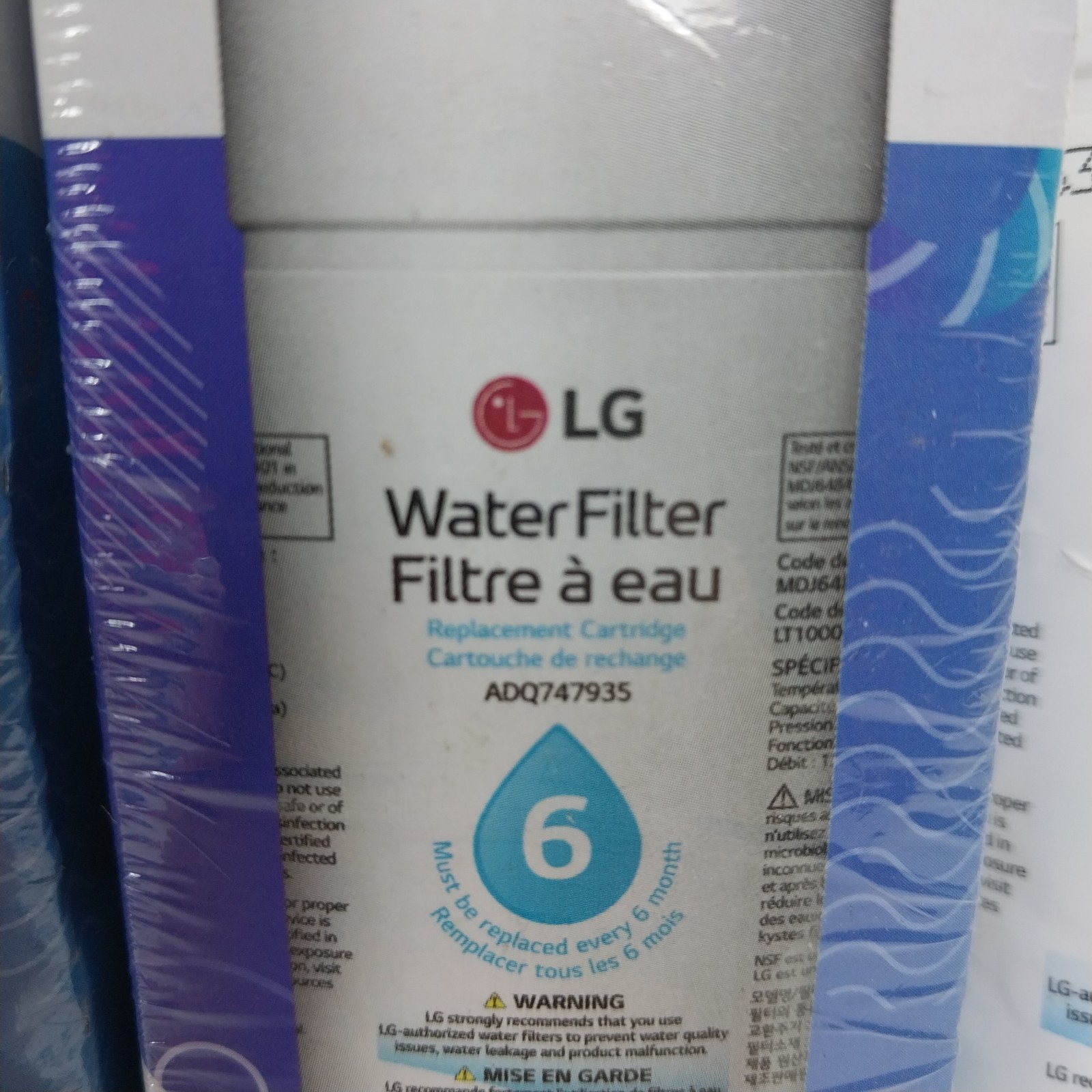 3 Pack LG LT1000P Refresh Refrigerator Ice Water Filter ADQ747935 GF-D706BSL USA