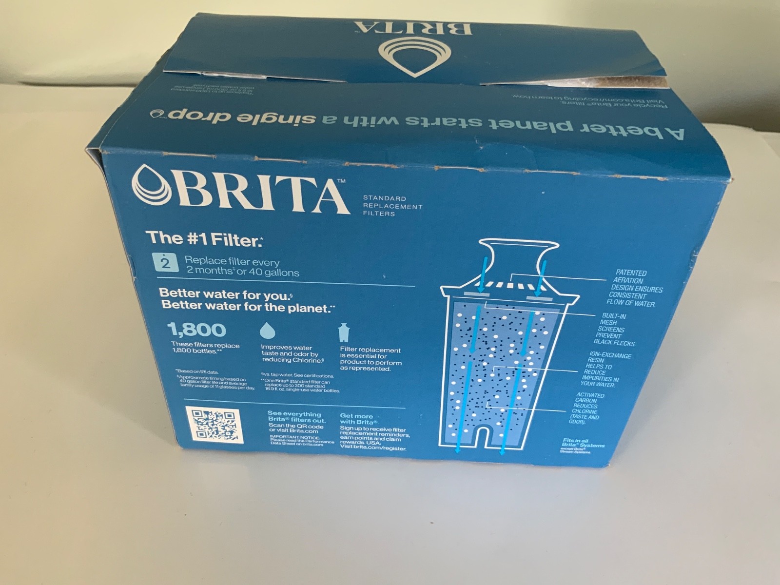 6 PACK Brita Standard Replacement Filters for Pitchers and Dispensers OB03