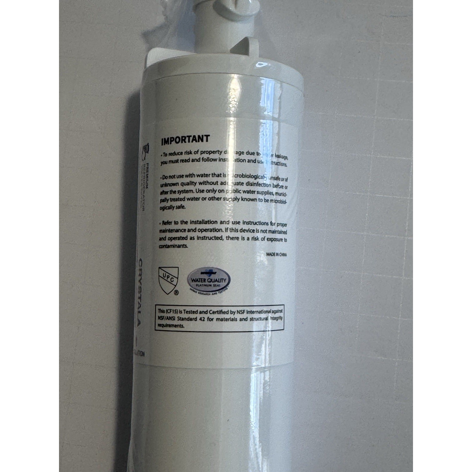 Crystala Premium REFRIGERATOR WATER FILTER CF15 FILTERS: LG LT700P ADQ36006101