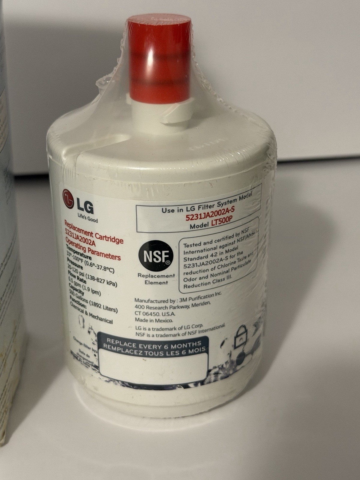 LG LT500P/PC/PCS 6 Month 500 Gallon Capacity Replacement Fridge Water Filter!
