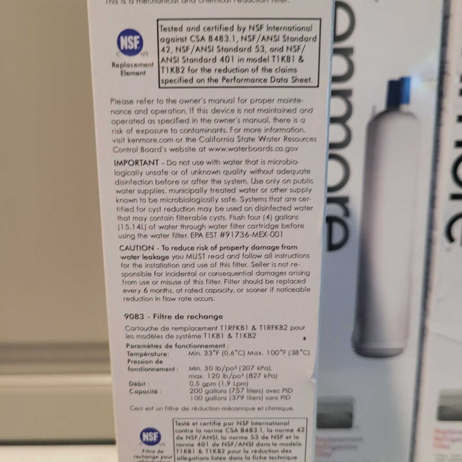 3Pack Kenmore 9083 469083 9020 Replacement Refrigerator Cartridge Water Filter