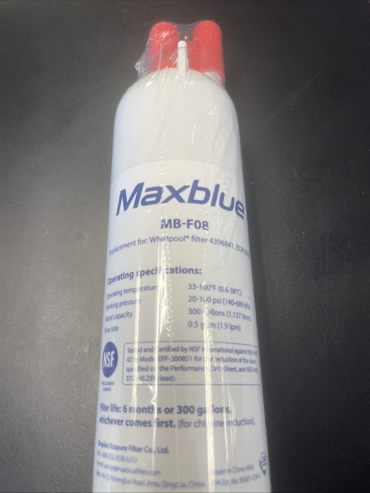 Maxblue MB-F08 Refrigerator Filter, Replacement Filter
