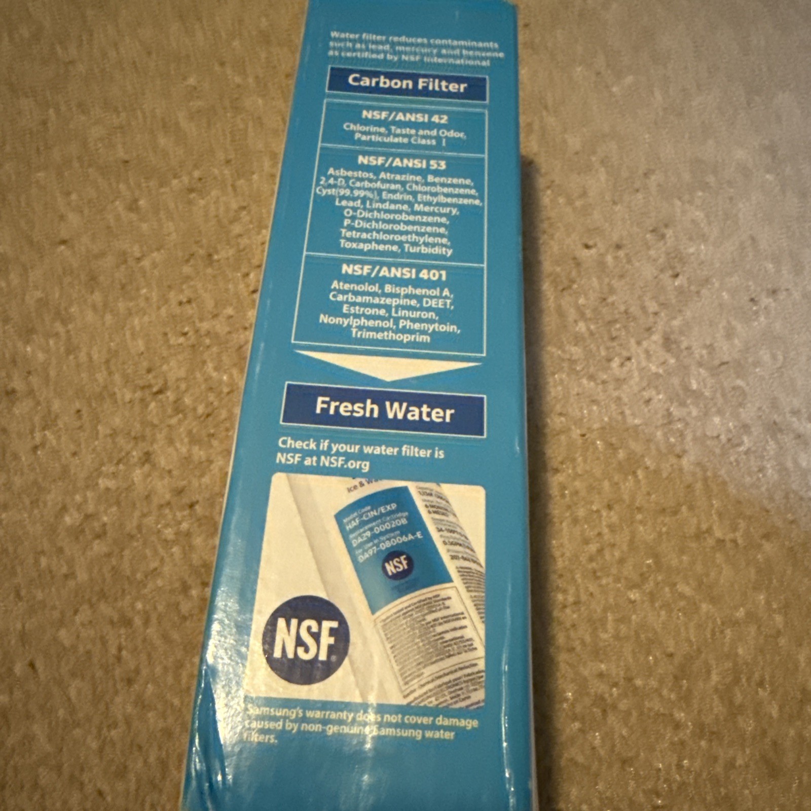 SAMSUNG Genuine Filter for Refrigerator Water and Ice, HAF-CIN/EXP, 1 Pack