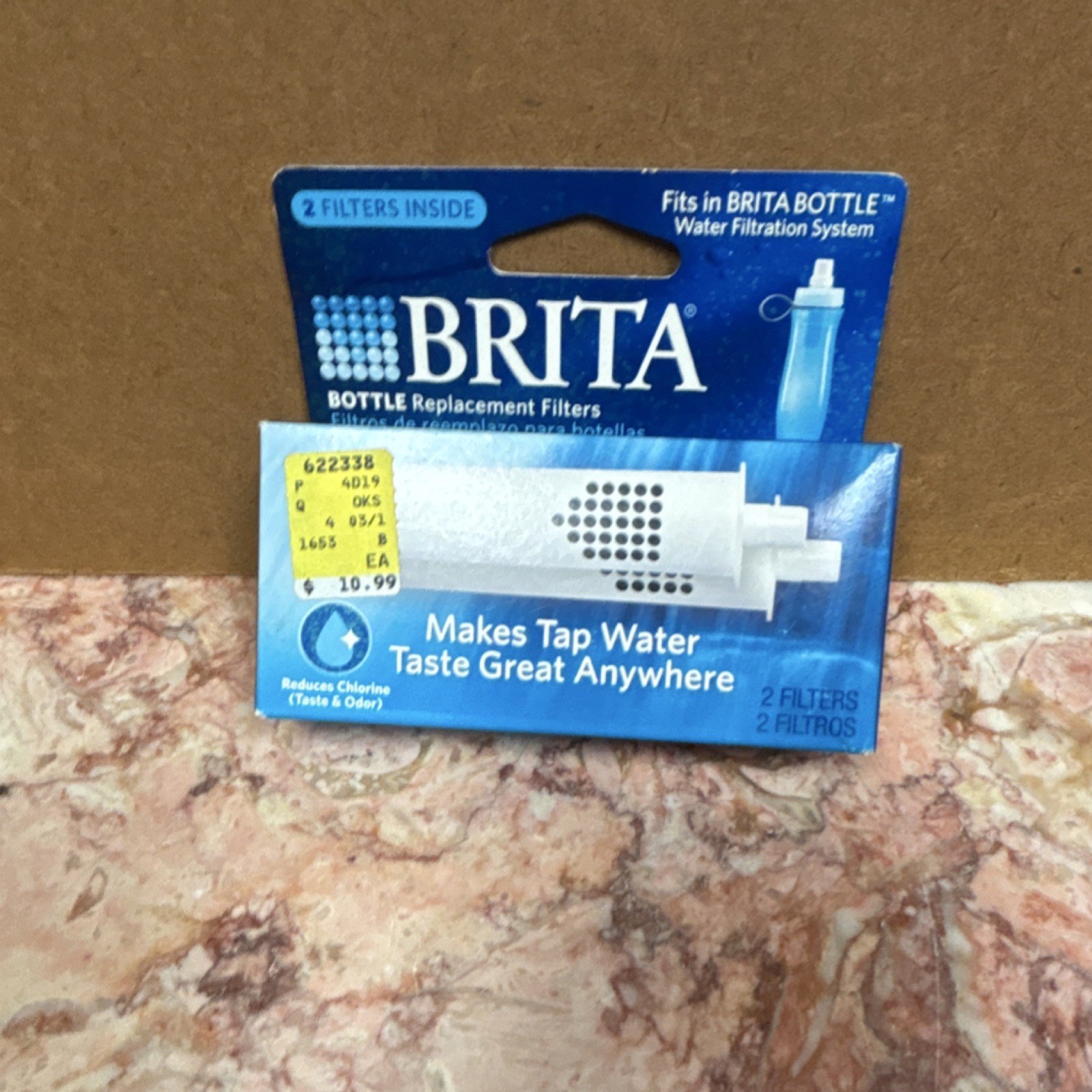 BRITA Bottle Replacement Water Filters 2-Pack Carbon 20 gal Model/MPN 8N1005