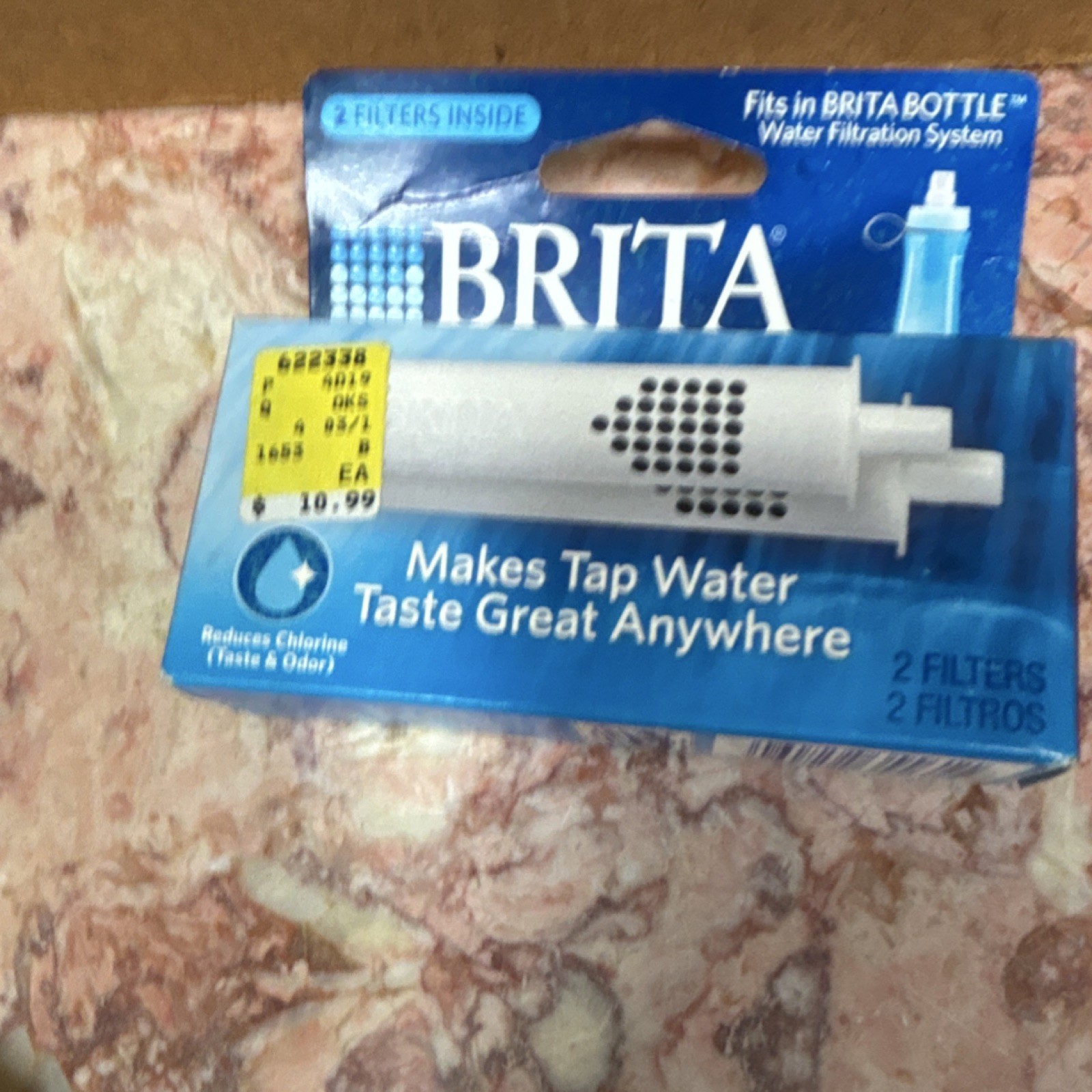 BRITA Bottle Replacement Water Filters 2-Pack Carbon 20 gal Model/MPN 8N1005
