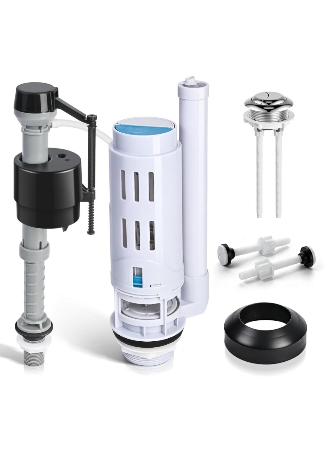 2 Inch Toilet Dual Flush Valve, Fill Valve, Push Button. Toilet Repair Kit, …
