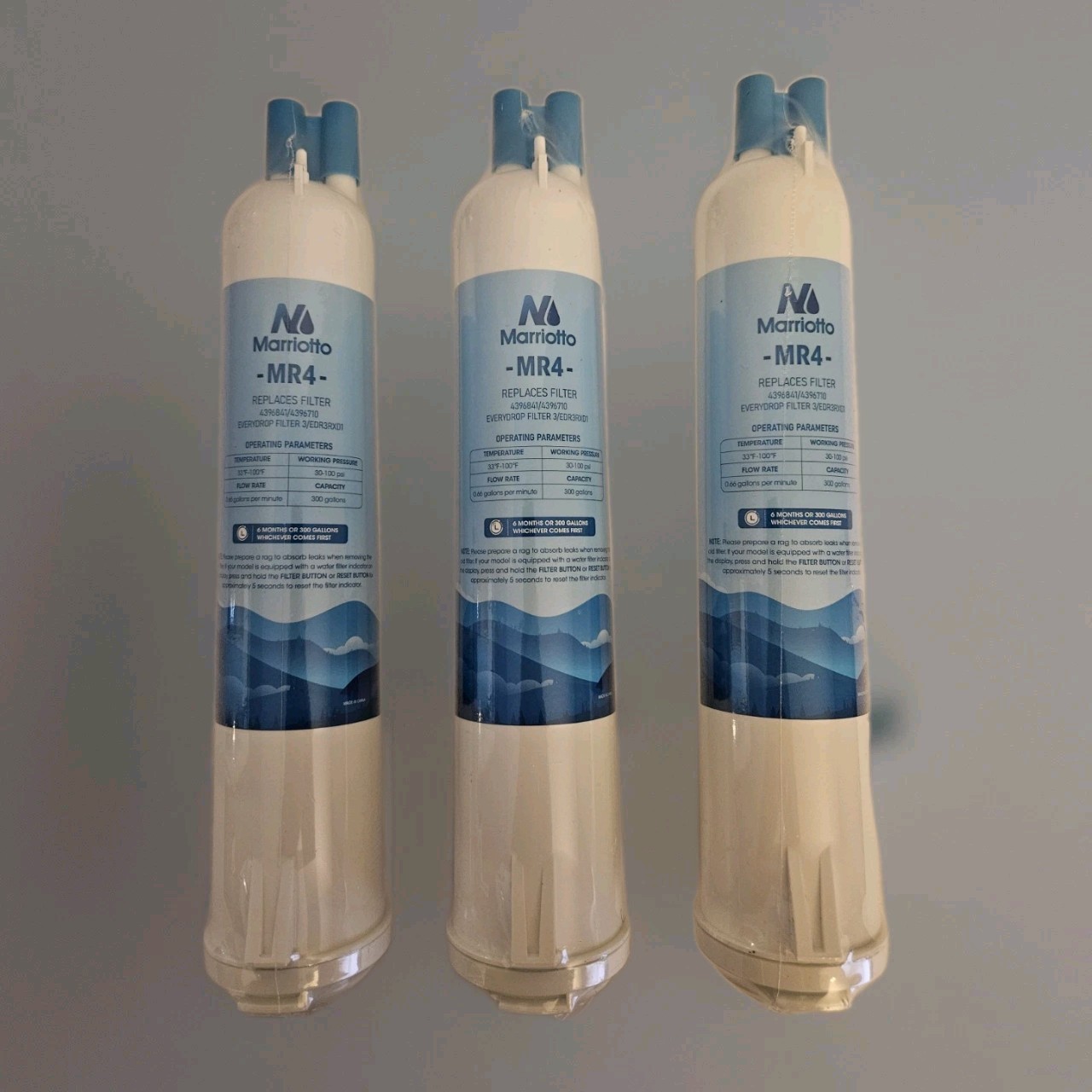 Marriotto MR4 Replacement Water Filters – Lot of 3 – New and sealed
