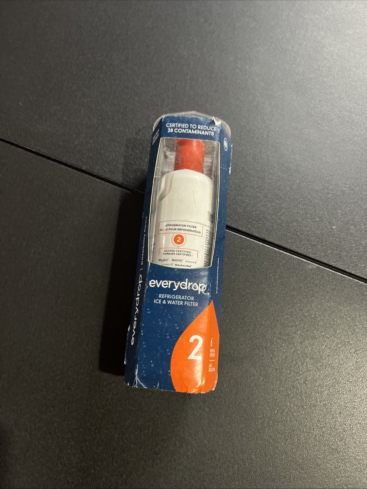 EveryDrop 2 Ice And Water Refrigerator Water Filter ΕDR2RXD1 White Orange New