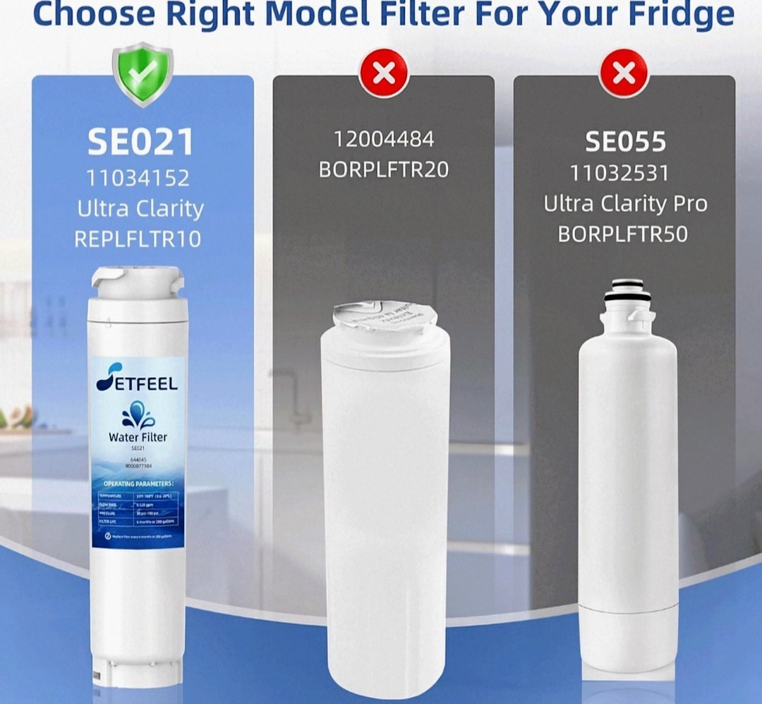 Water Filter Replacement Fit Bosch Thermador Ultra-Clarity, 3 Pack