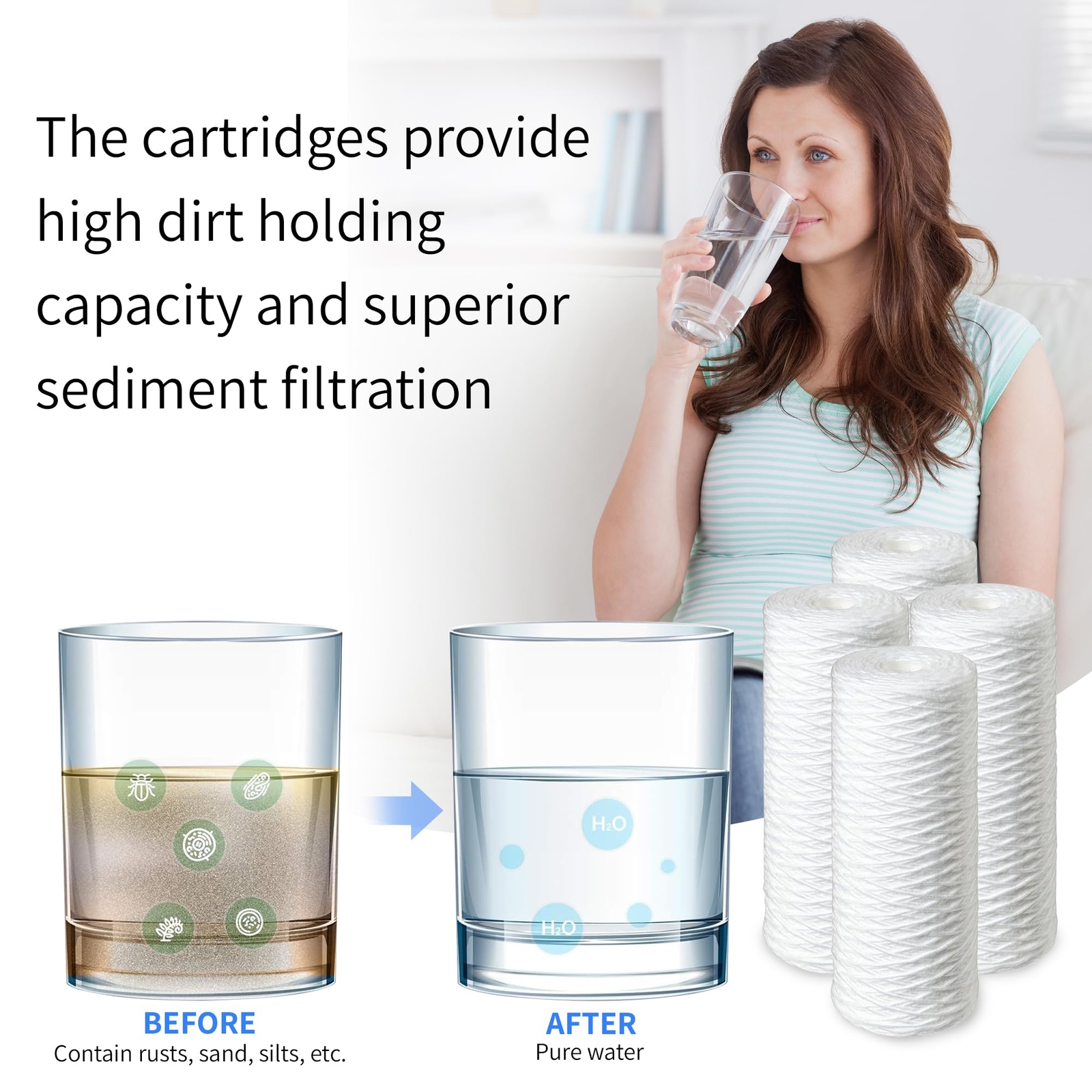 Campbell 1SS30 5 Micron Sediment Filters 5 Pack by Complete Filtration Services