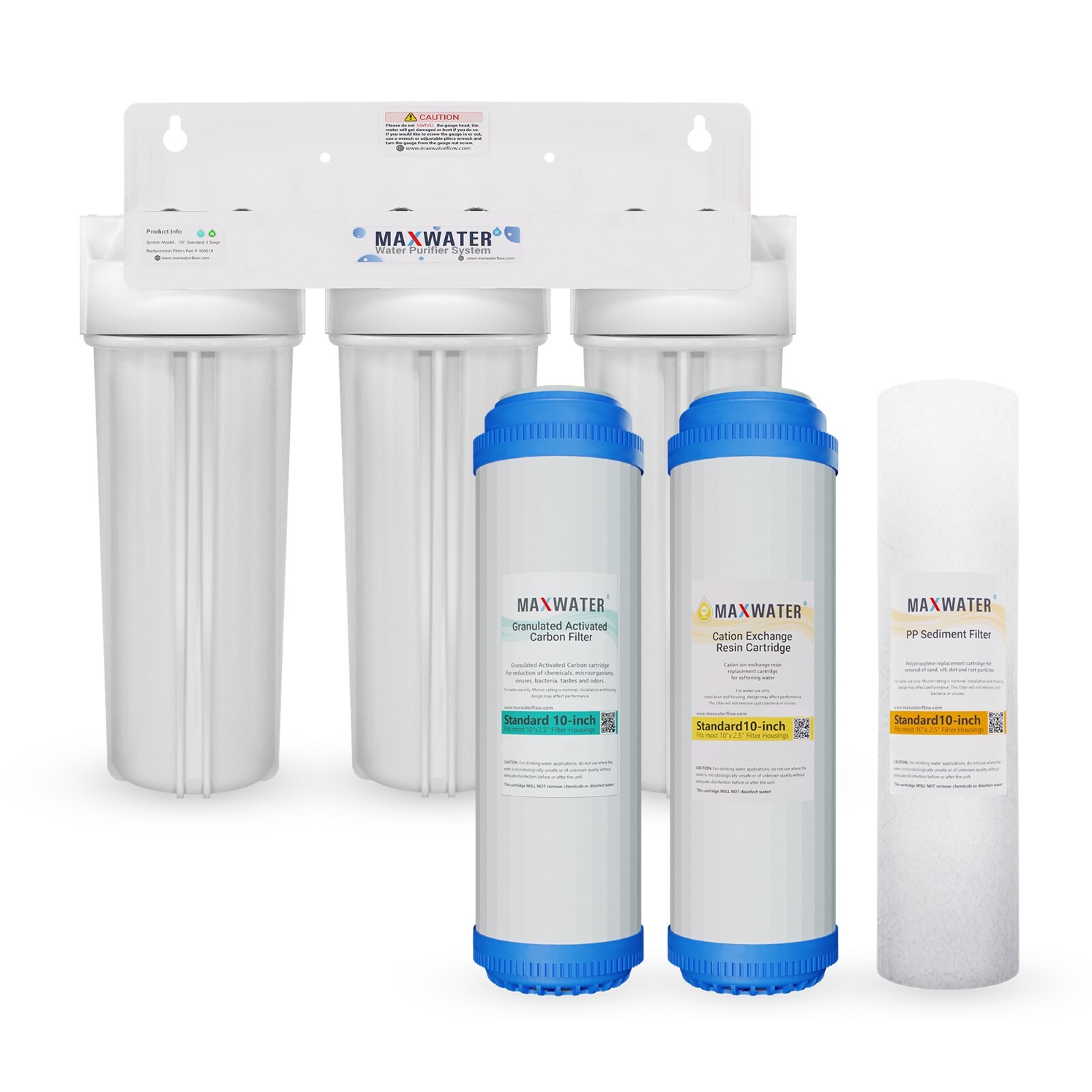 3 Stage 10″ Whole house water Softening Filter, softener, reduce remove hardness