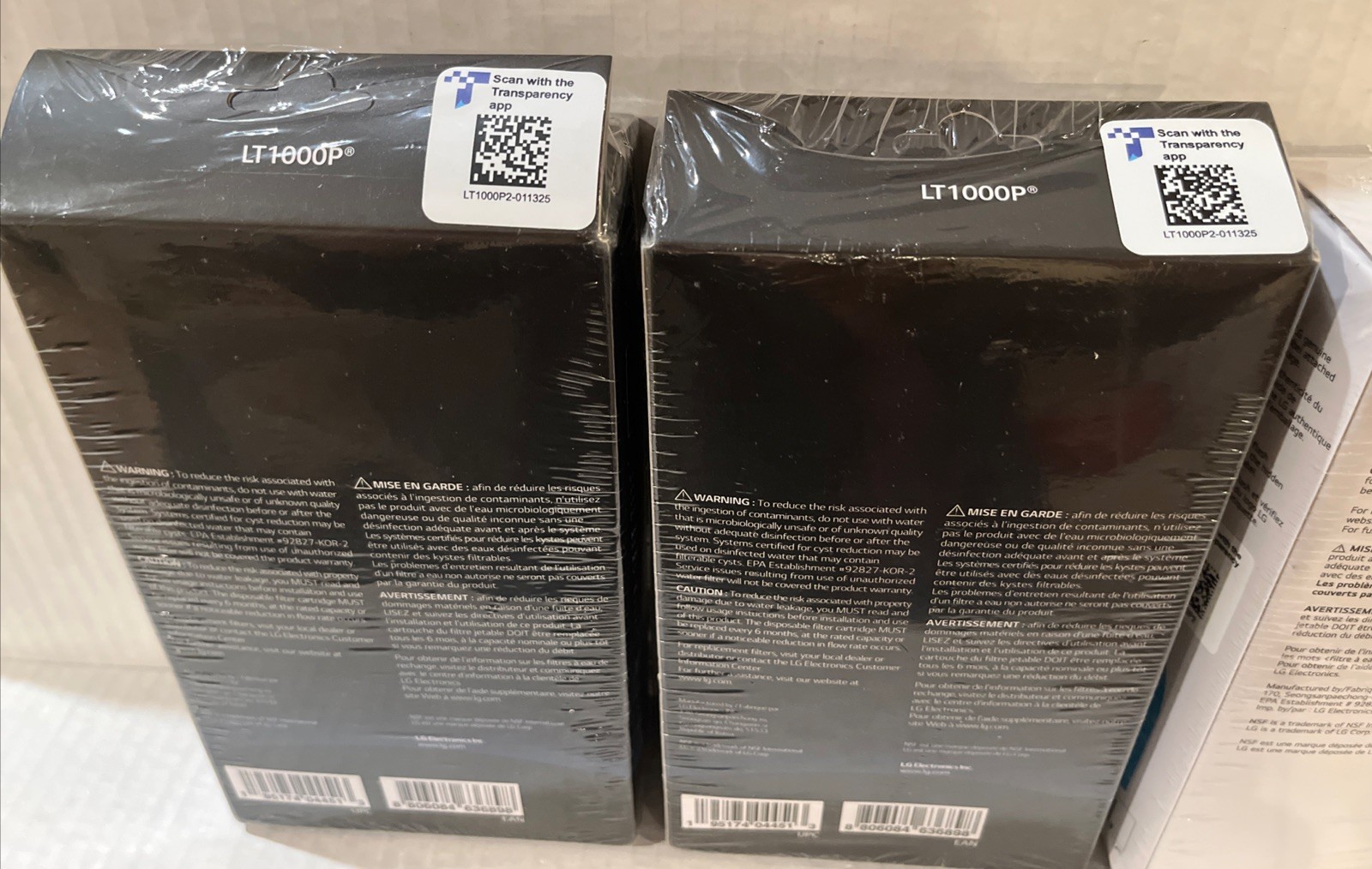 3 X Pack ( 6 Cartridges ) LG LT1000P2 Refrigerator Replacement Water Filters