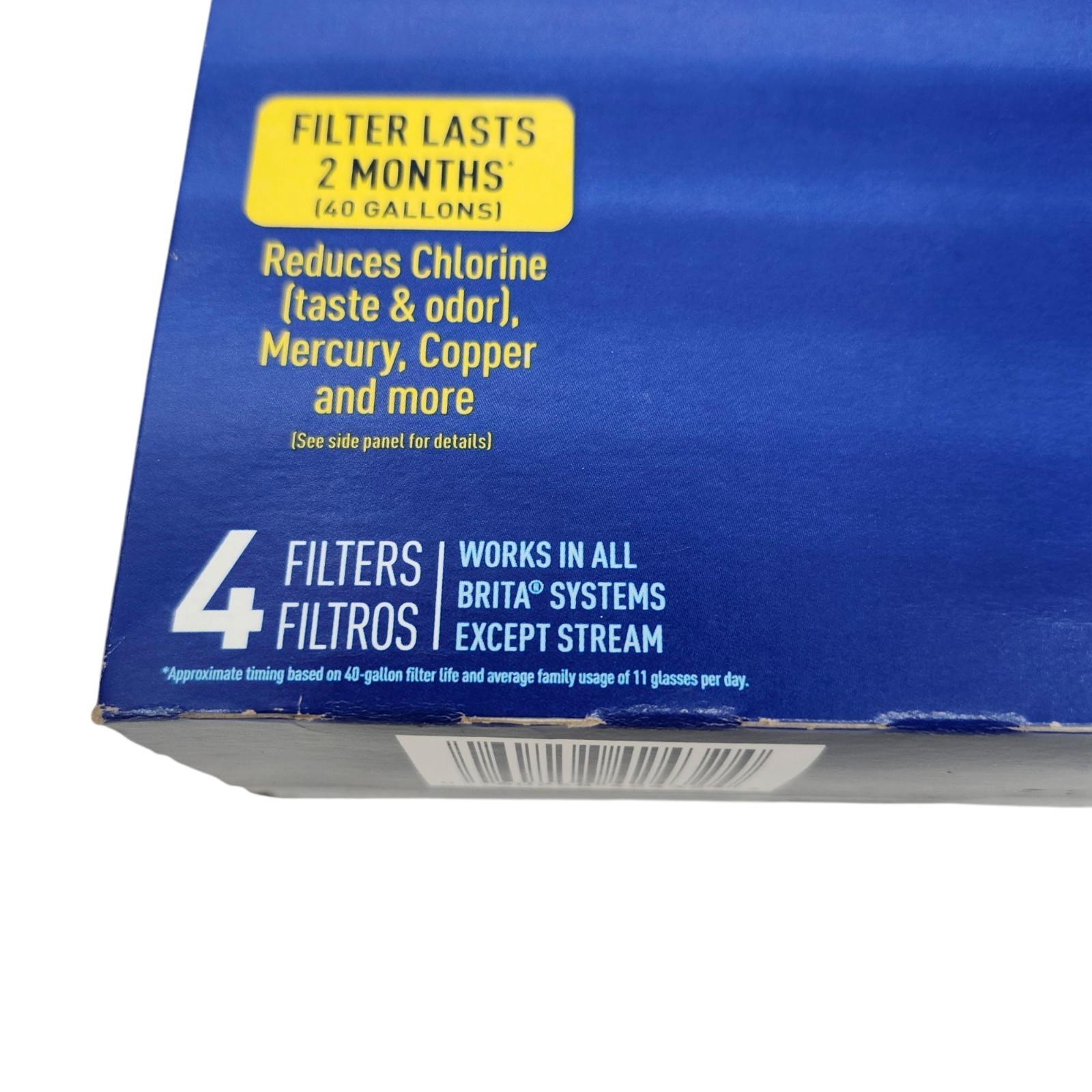 Brita Water Filters for Pitchers 4 Sealed Packs Open Box 2 Months 40 Gallons