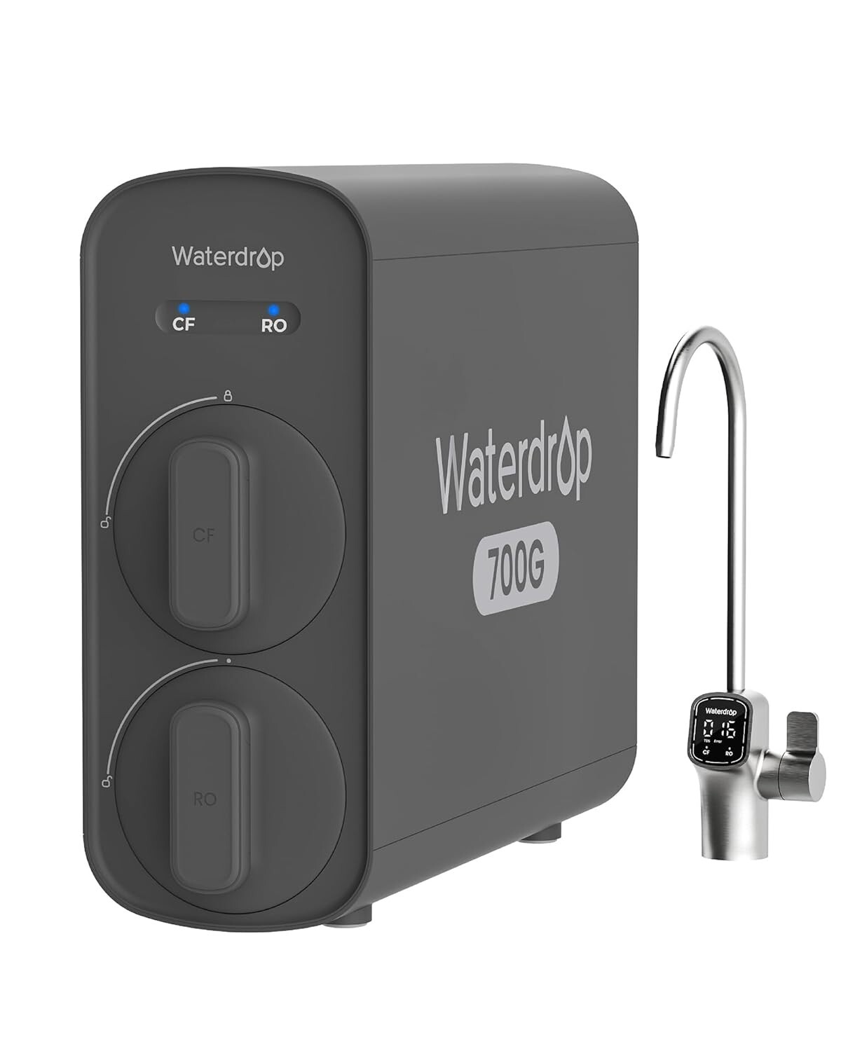 Waterdrop G5P700 Reverse Osmosis Water Filter, 700G Fast Flow, Smart LED Faucet