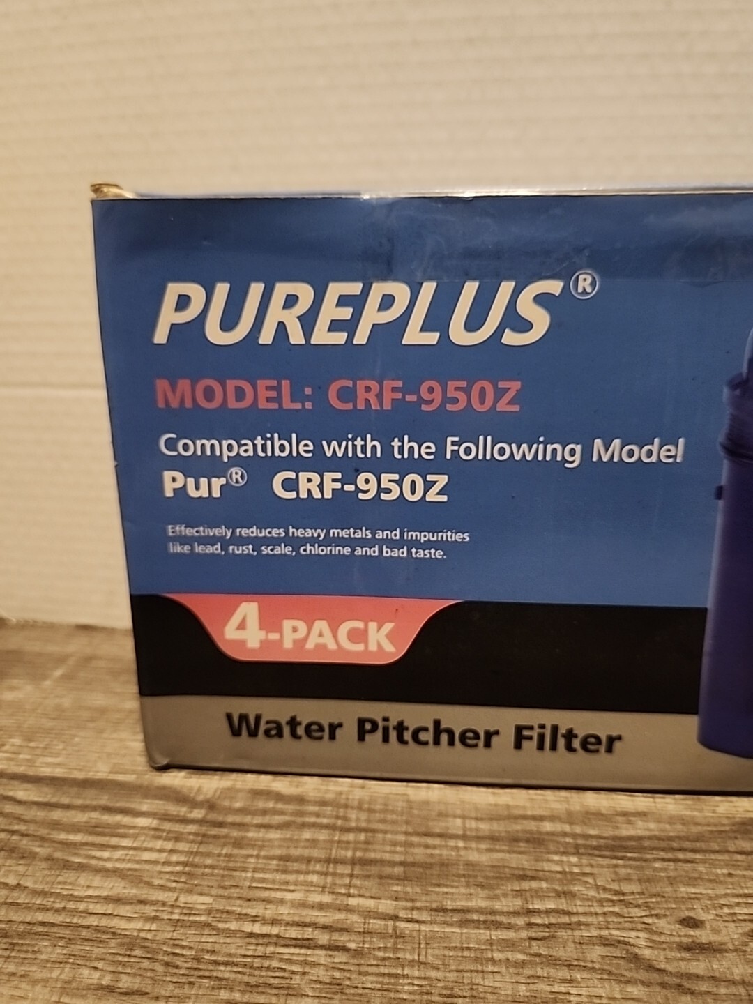 Pureplus CRF-950Z Water Pitcher Filters – 4 Packs – New, Open Box