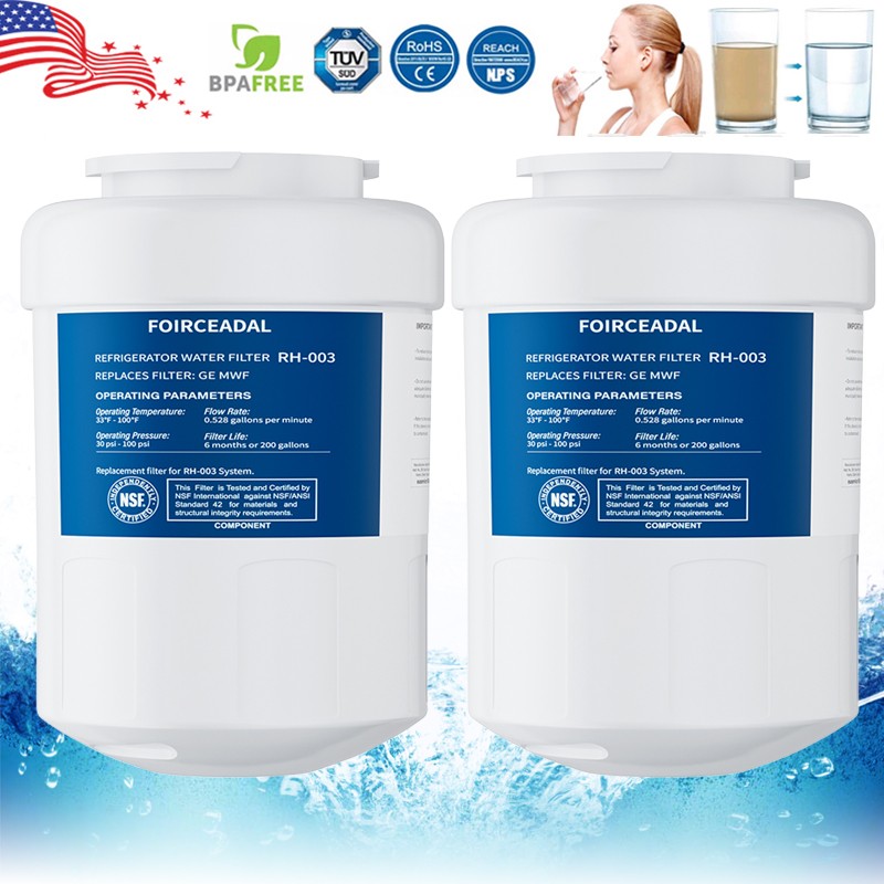 2-6x For GE MWF 46-9991 MWFP BSS25JFRJWW Smartwater Fridge Water Filter Replace