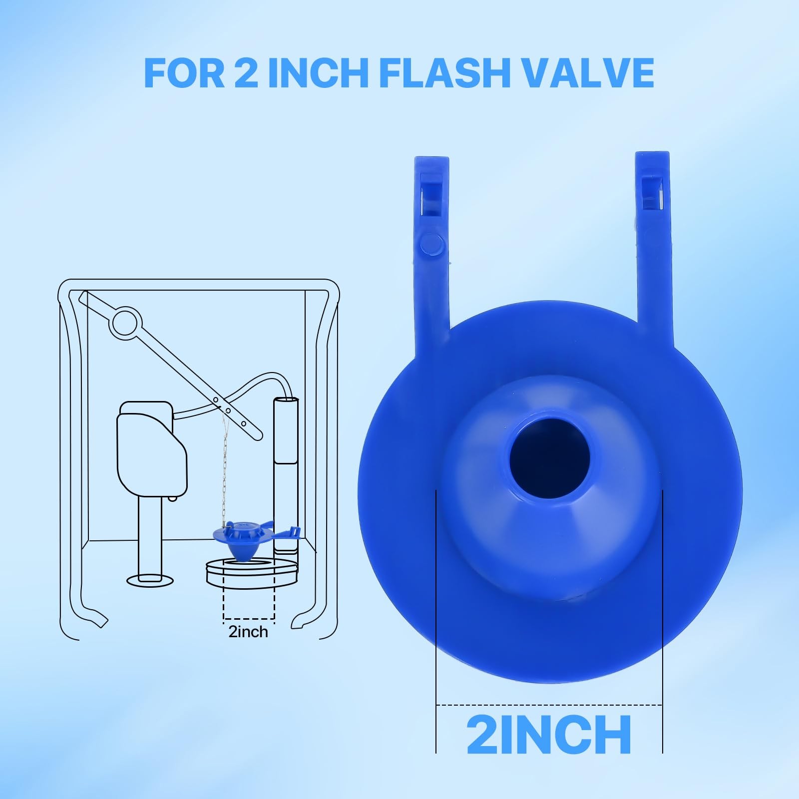 Universal Toilet Flapper Replacement Kit, 2 Inch Toilet Tank Flapper with Sta…