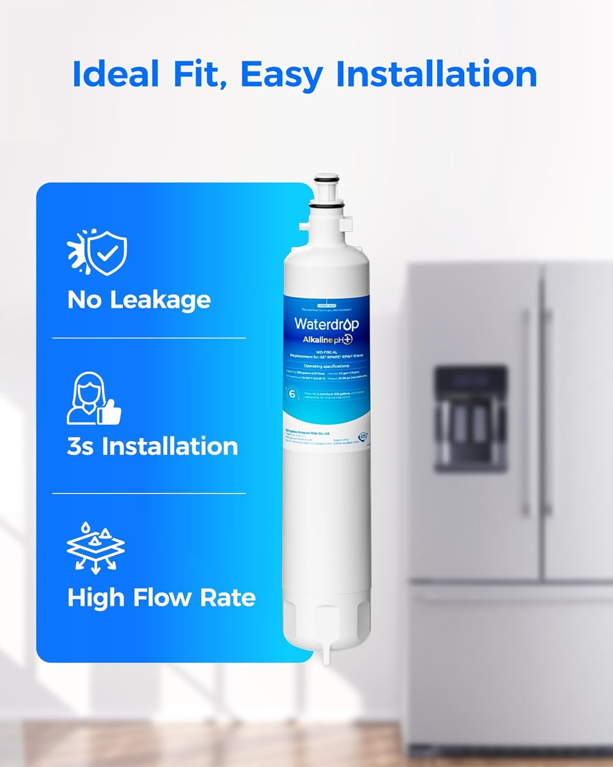WD-F19C-AL Alkaline Water Filter for GE RPWFE RPWF GFE28GYNFS