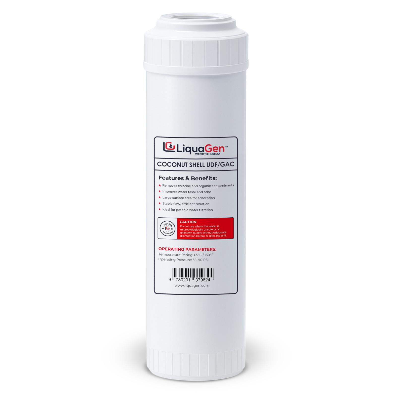 2.5” x 10” GAC/UDF Filter Cartridge – Chlorine, Taste & Odor Reduction