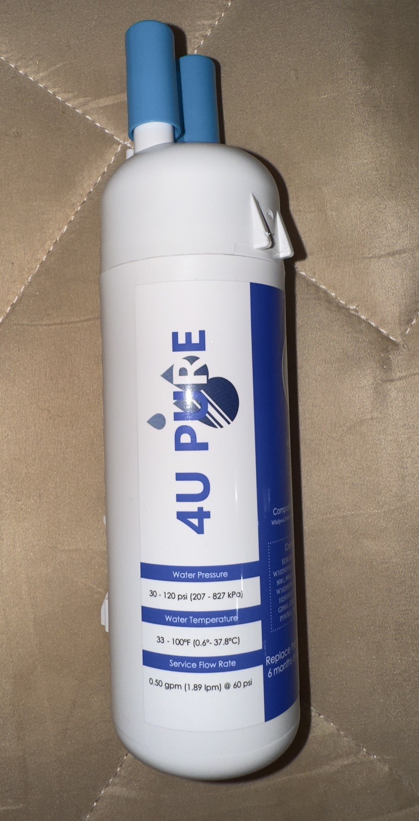 4U PURE Model SMF1003 Refrigerator Water Filter 6 Month 200 Gallons New