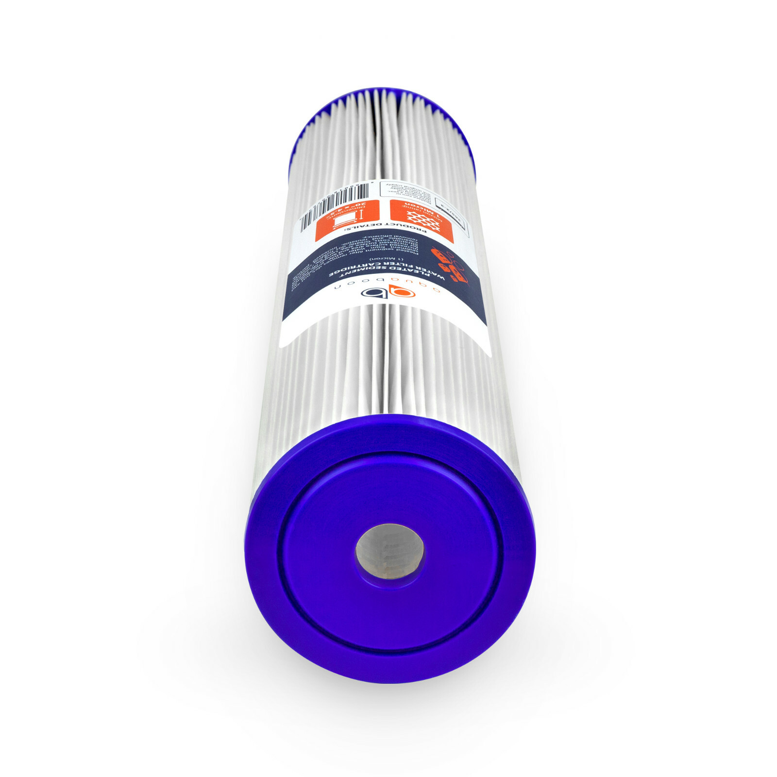 2PK of Big Blue 1µm Pleated Washable Sediment Water Filter 20″x4.5″ by Aquaboon