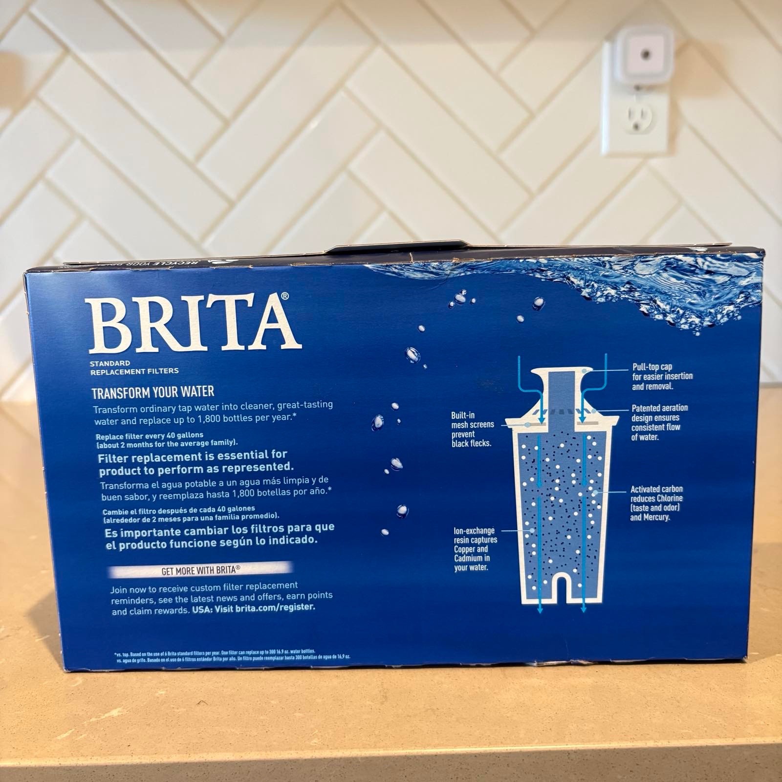 Brita Standard Water Filter Replacement OB03 4 Pack Pitcher 40 Gal each Openbox
