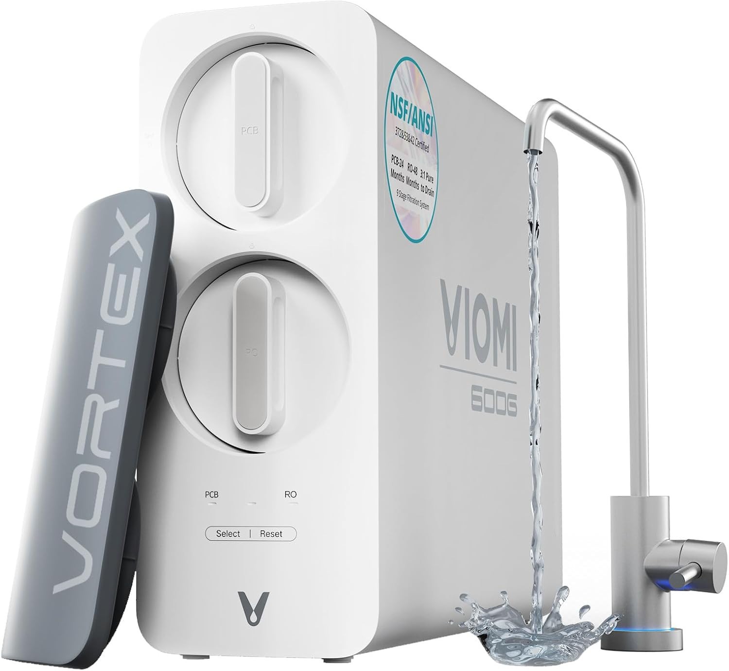 Viomi Vortex-6 Reverse Osmosis tankless 6 stage Water Filtration 600GPD New!