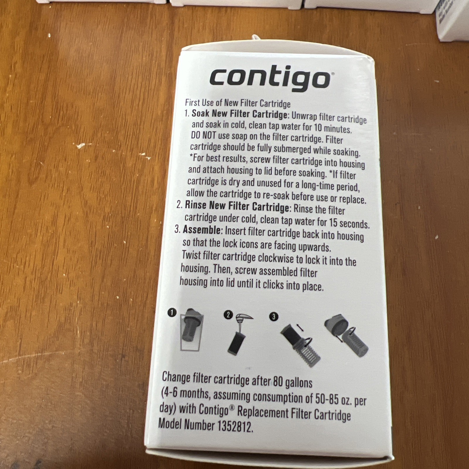 (12) Contigo Replacement Filters #1352812 for Clybourn Water Bottles New In Box
